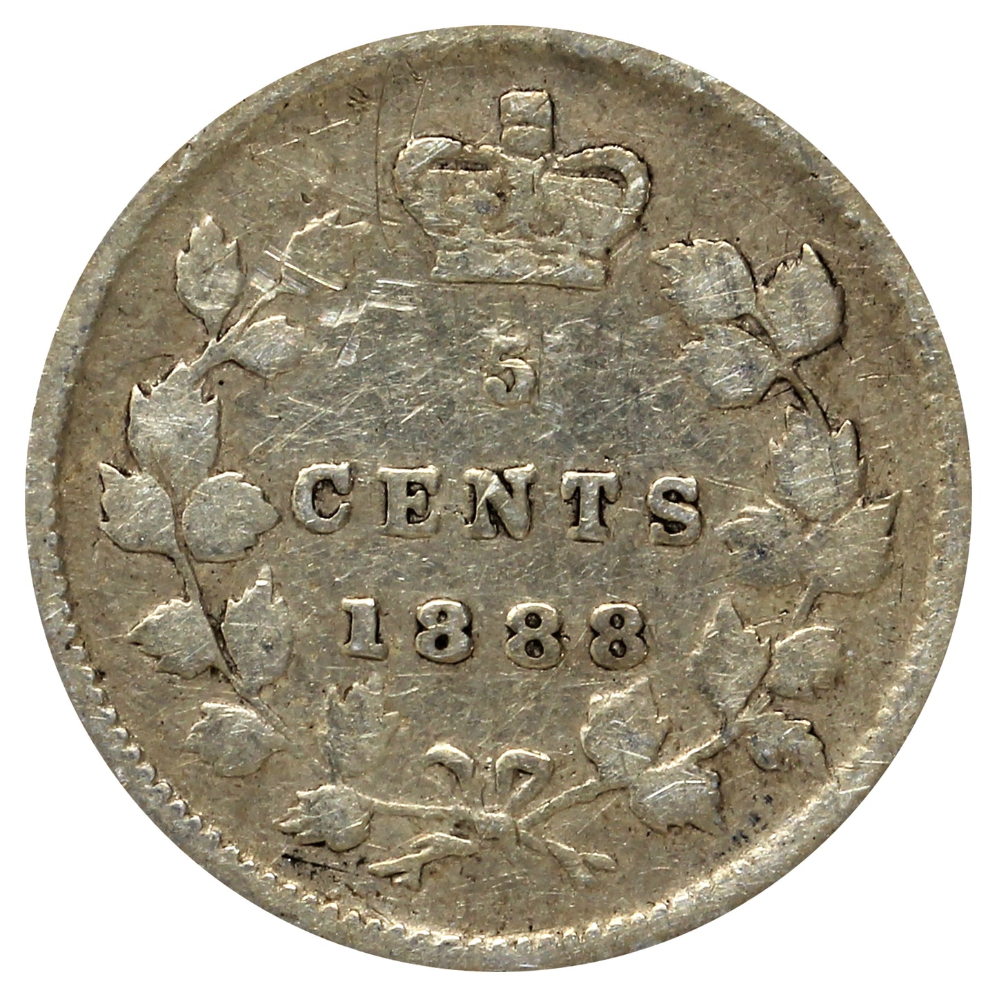 1888 Canada 5-cents G-VG (G6) Scratched, marks, or impaired