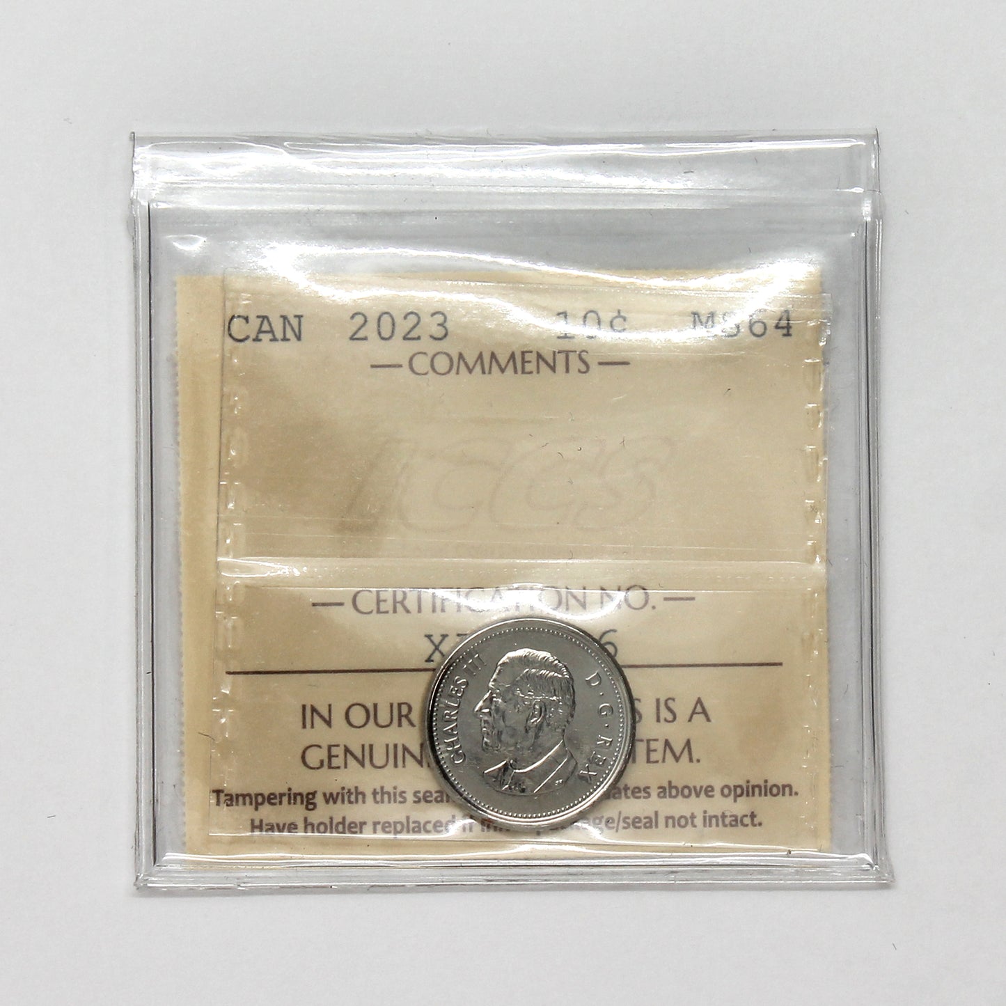 2023 KCIII Canada 10-cents ICCS Certified MS64