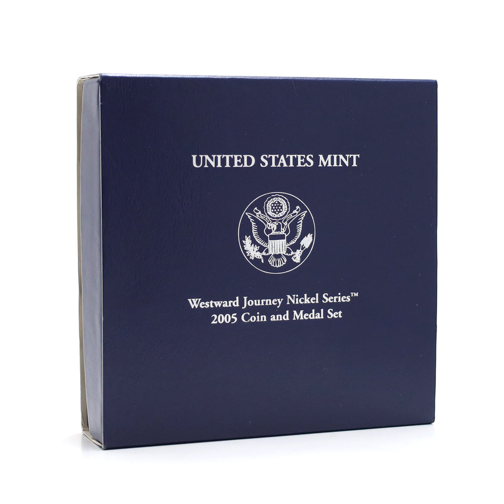 2005 US Mint Westward Journey Nickel Series 3-Coin & Medal Set (Toned)