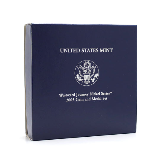 2005 US Mint Westward Journey Nickel Series 3-Coin & Medal Set (Toned)