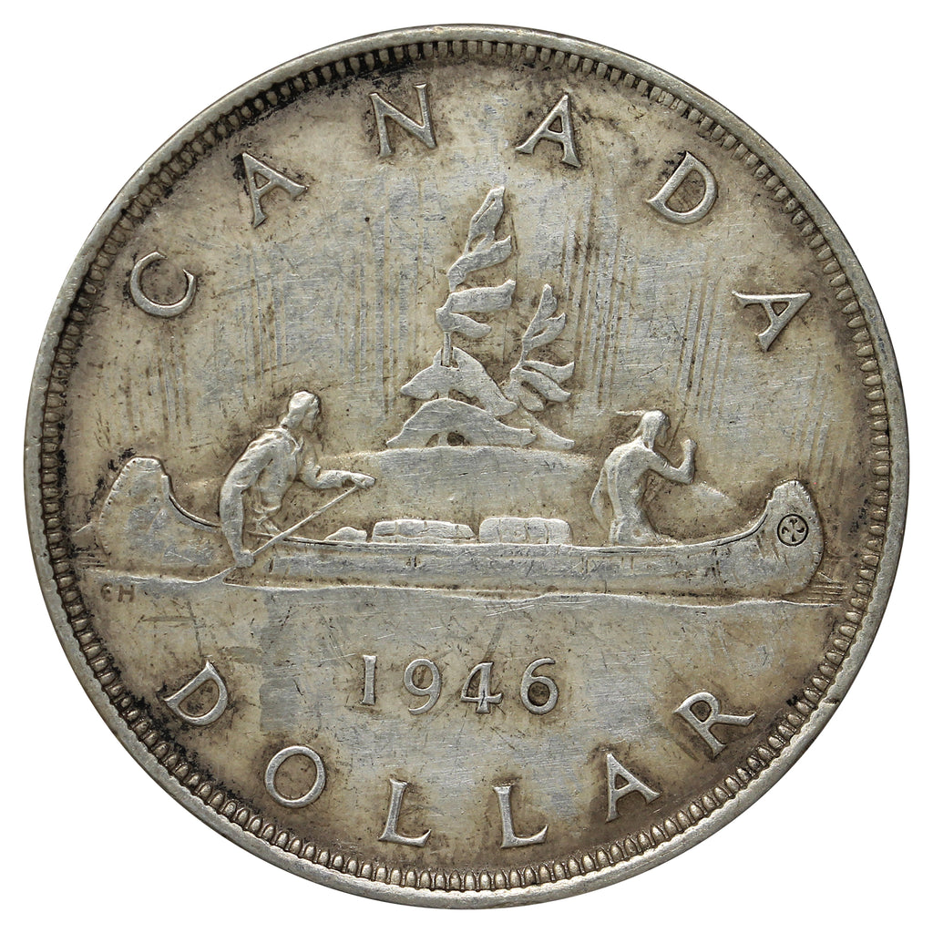 1946 Canada Dollar Extra Fine (EF40) Scratched, marks, or impaired