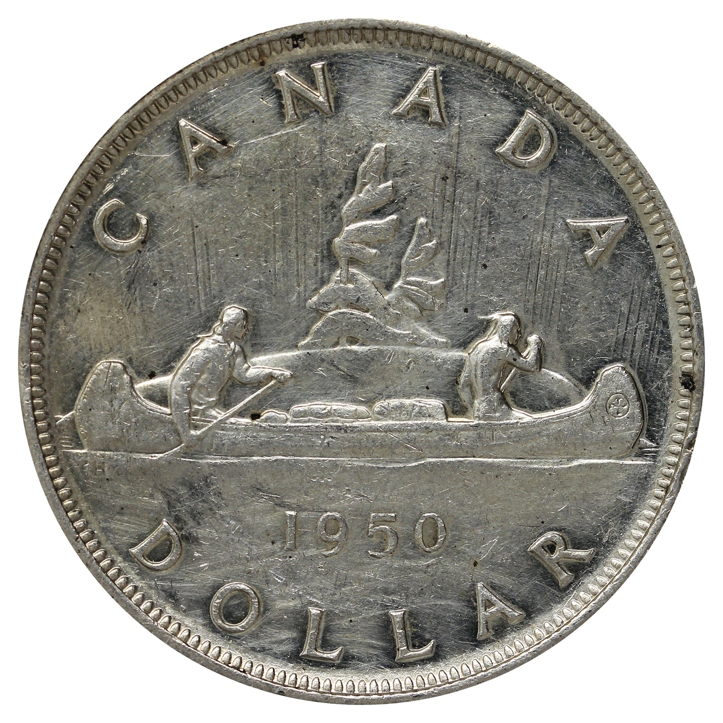 1950 SWL Canada Dollar EF-AU (EF45) Scratched, marks, or impaired