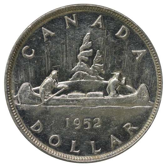 1952 Canada Dollar AU-UNC (AU55) Scratched, marks, or impaired