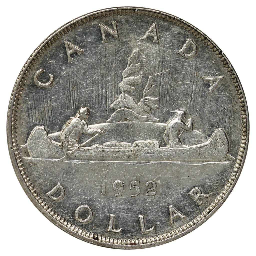 1952 NWL Canada Dollar Extra Fine (EF40) Scratched, marks, or impaired