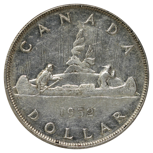 1952 NWL Canada Dollar Extra Fine (EF40) Scratched, marks, or impaired