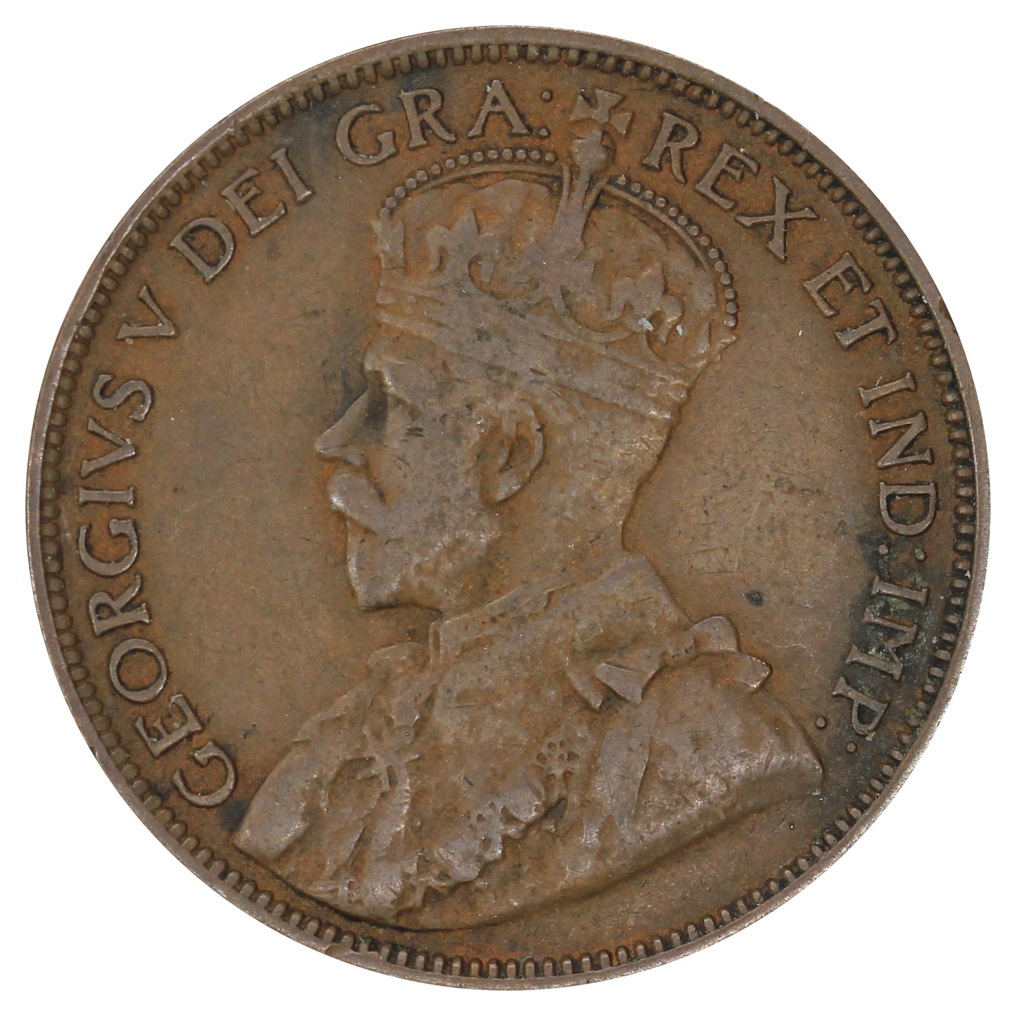 1917C Newfoundland 1-cent F-VF (F15) Scratched, marks, or impaired