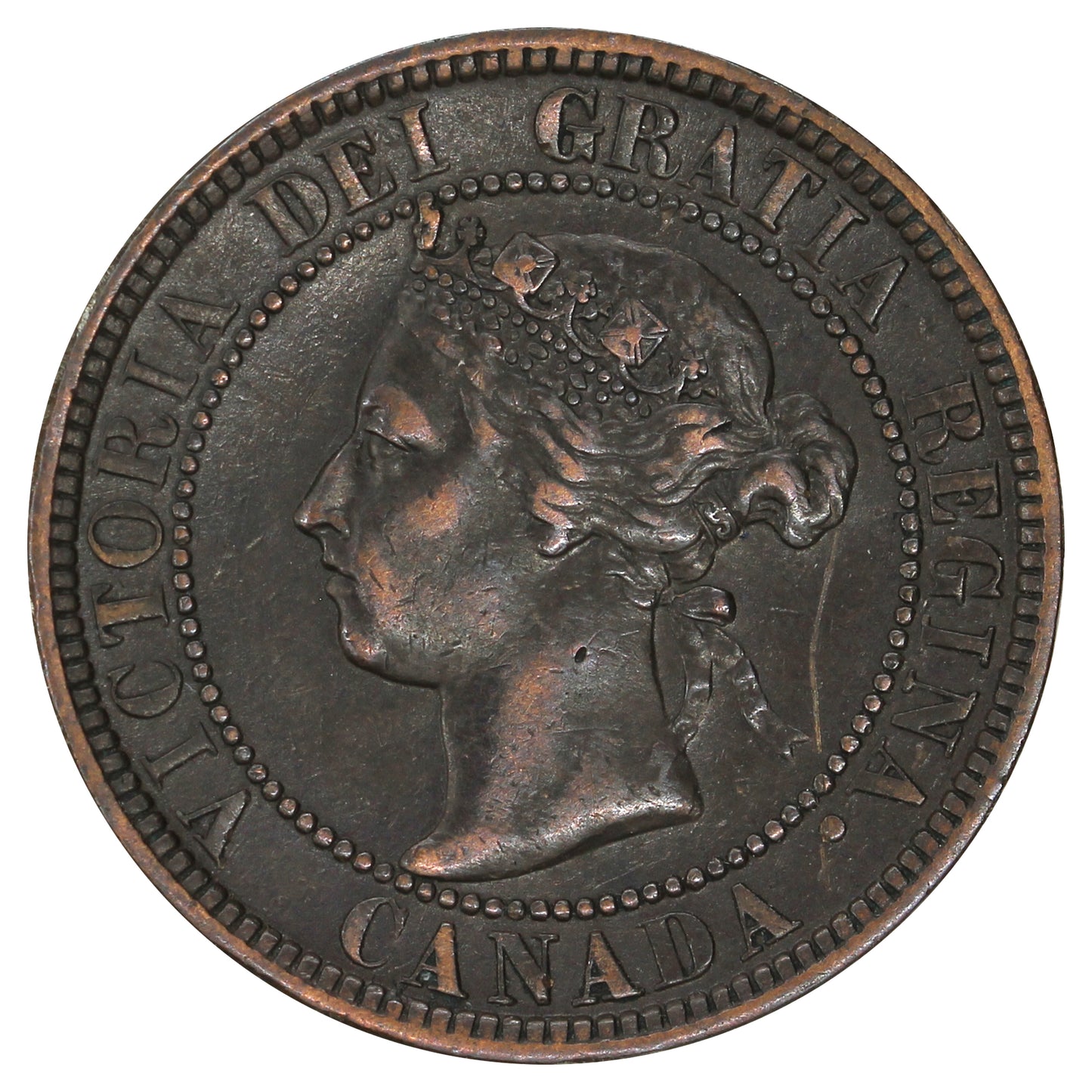 1900 Canada 1-cent Very Fine (VF20) Scratched, marks, or impaired