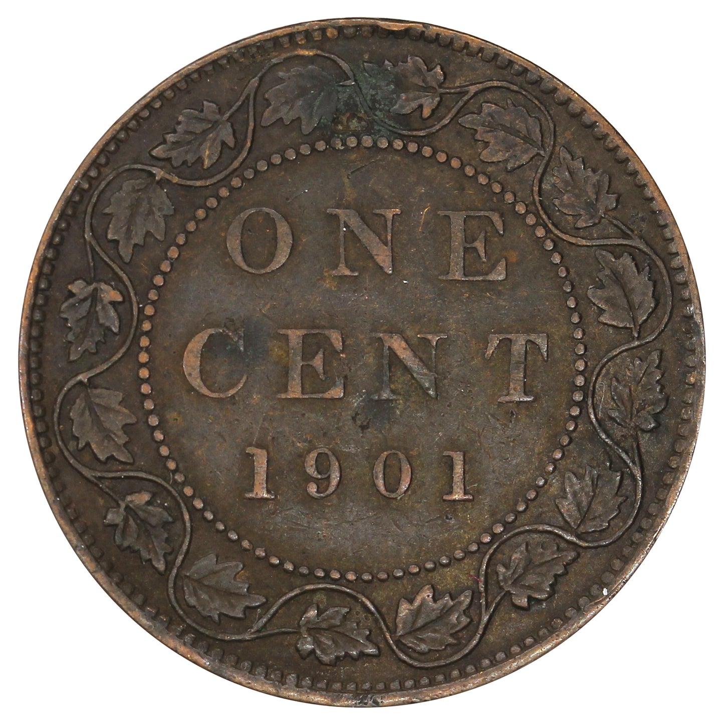 1901 Canada 1-cent Extra Fine (EF40) Scratched, marks, or impaired