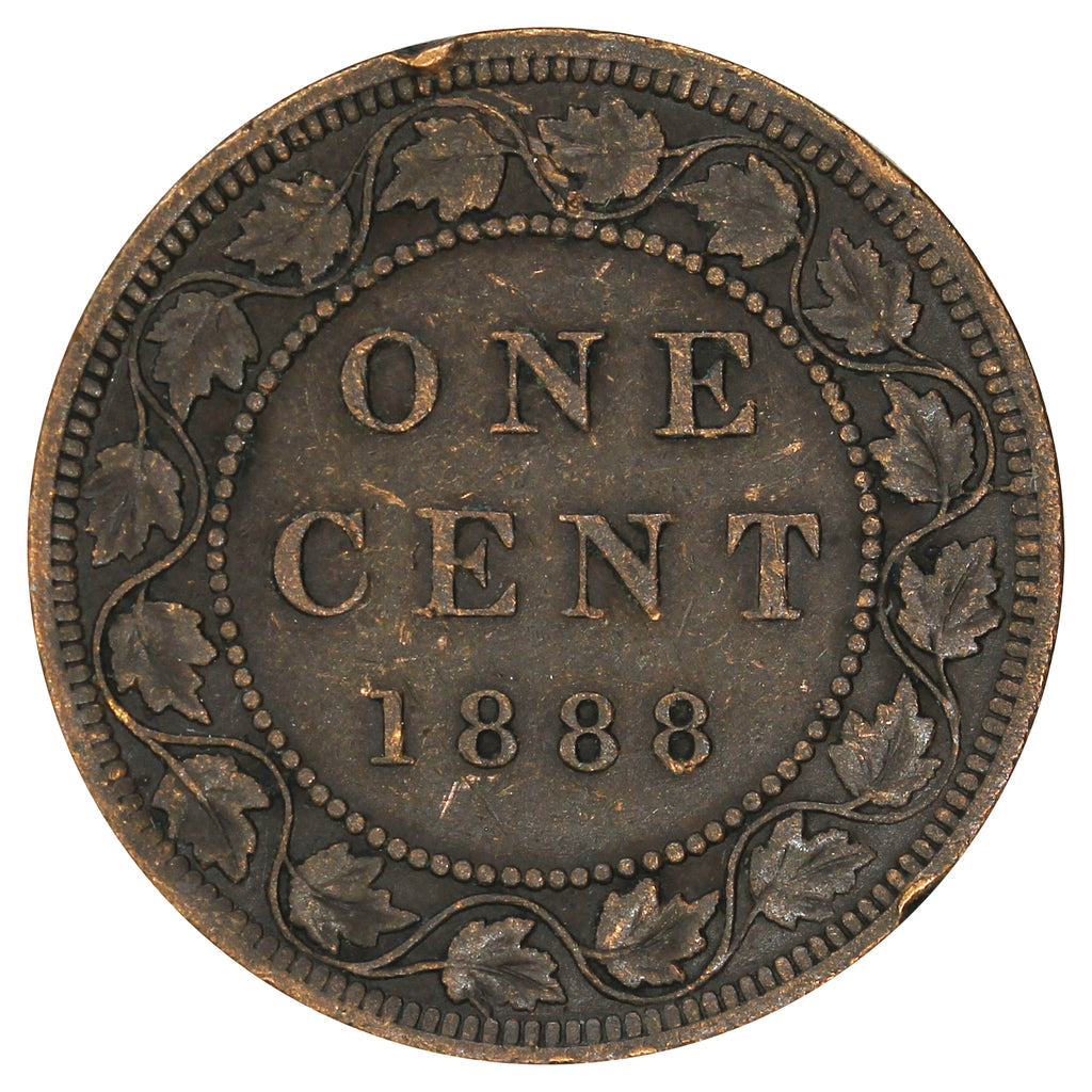 1888 Canada 1-cent Very Fine (VF20) Scratched, marks, or impaired
