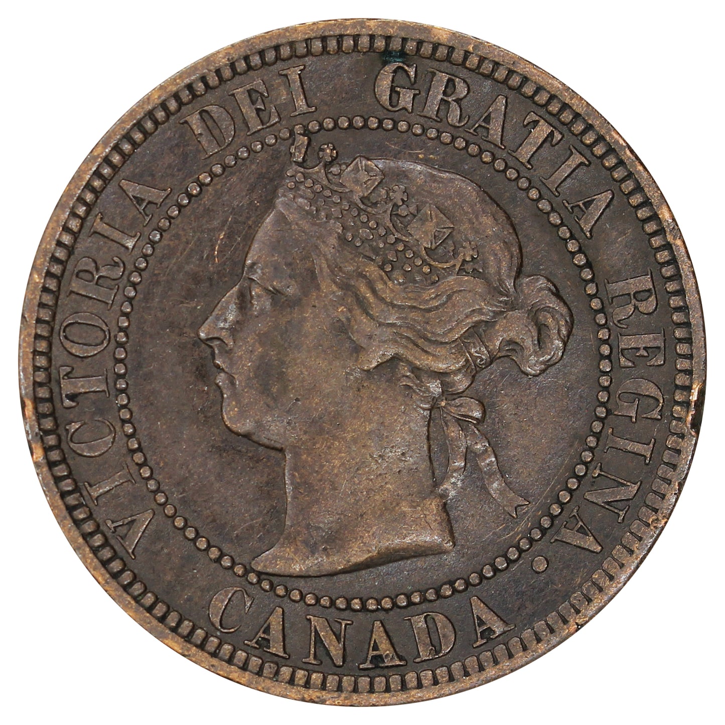 1888 Canada 1-cent Very Fine (VF20) Scratched, marks, or impaired