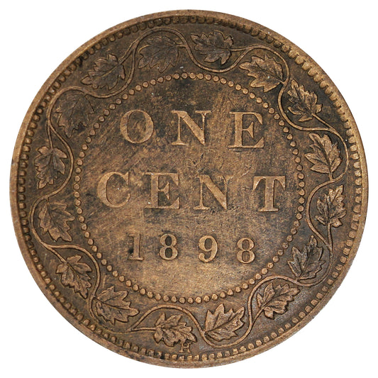 1898H Canada 1-cent VF-EF (VF30) Scratched, marks, or impaired
