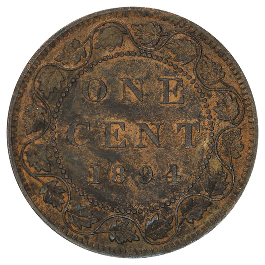 1894 Canada 1-cent VF-EF (VF30) Scratched, marks, or impaired