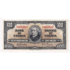 BC-27b 1937 Canada $100 Note Gordon-Towers B/J, VF-EF (VF30) Tears, writing, or impaired
