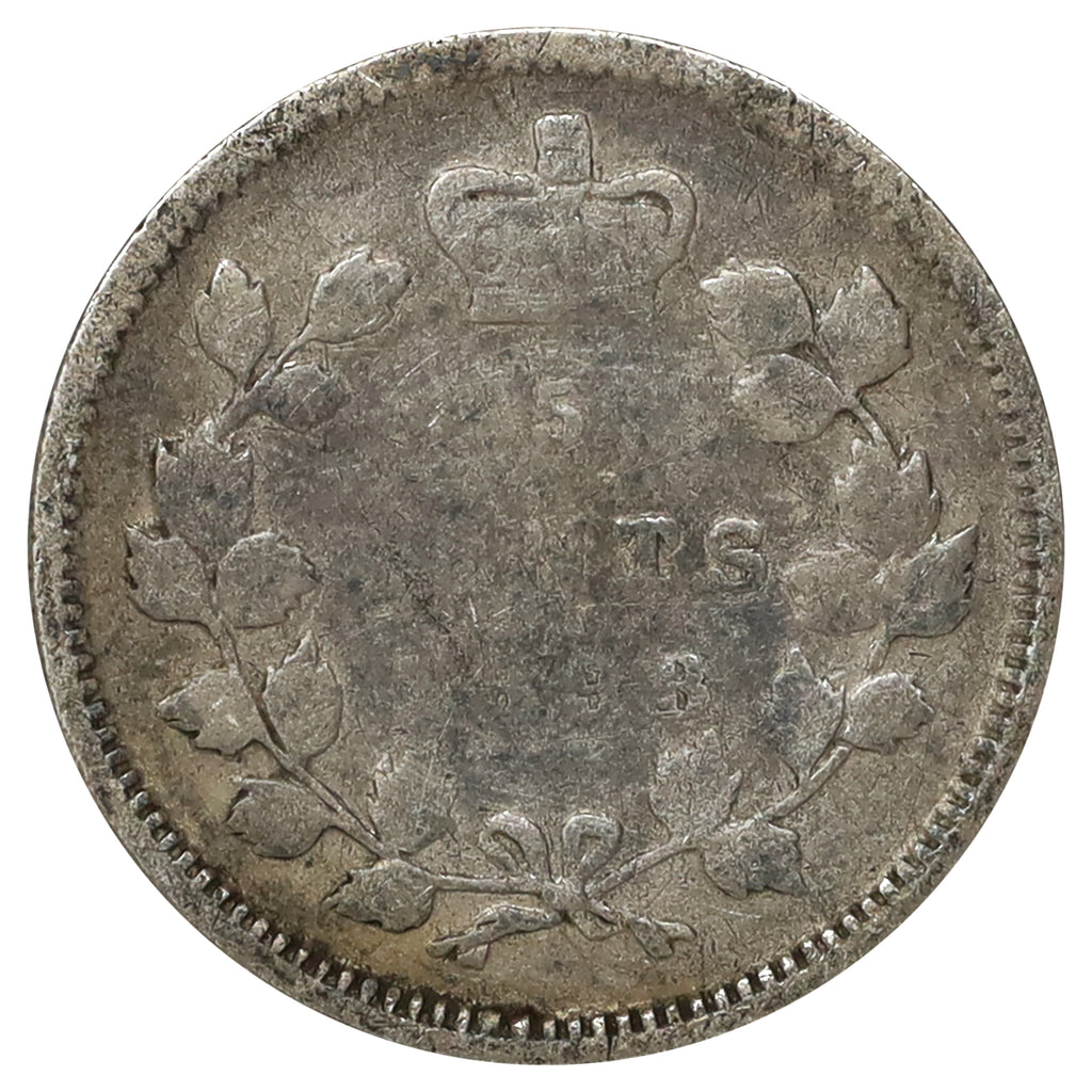 1893 Canada 5-cents G-VG (G6) Scratched, marks, or impaired