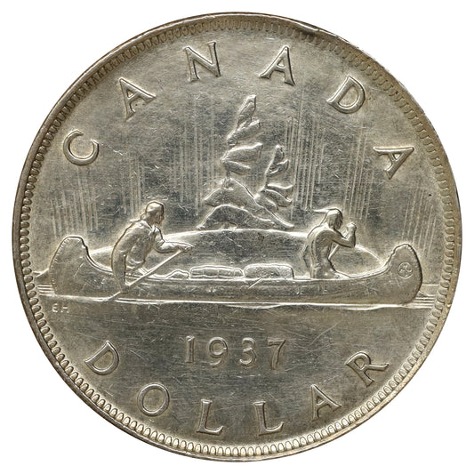 1937 Canada Dollar Extra Fine (EF40) Scratched, marks, or impaired