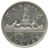 1951 Canada Dollar Almost Uncirculated (AU50) Scratched, marks, or impaired