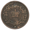 1861 Nova Scotia Large Bud 1-cent F-VF (F15) Scratched, marks, or impaired