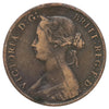 1861 Nova Scotia Large Bud 1-cent F-VF (F15) Scratched, marks, or impaired