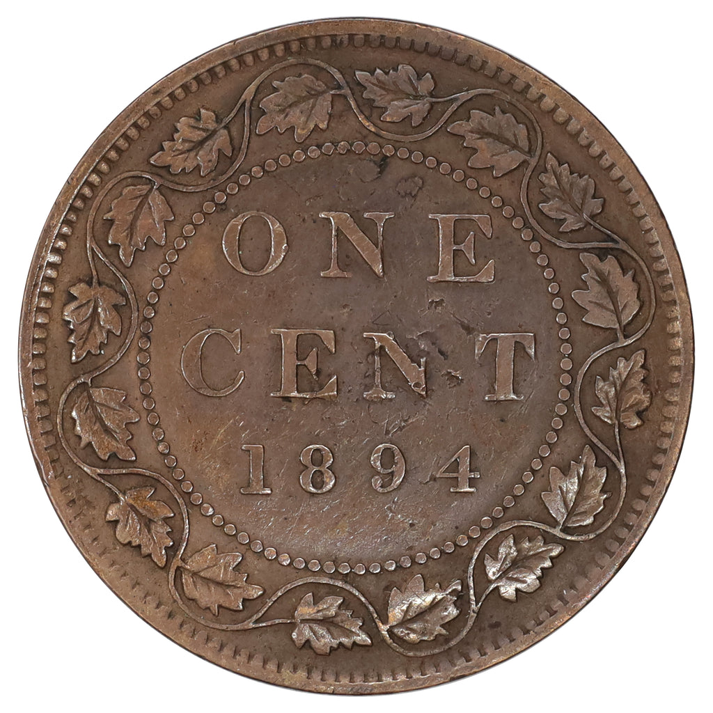 1894 Canada 1-cent Fine (F12) Scratched, marks, or impaired