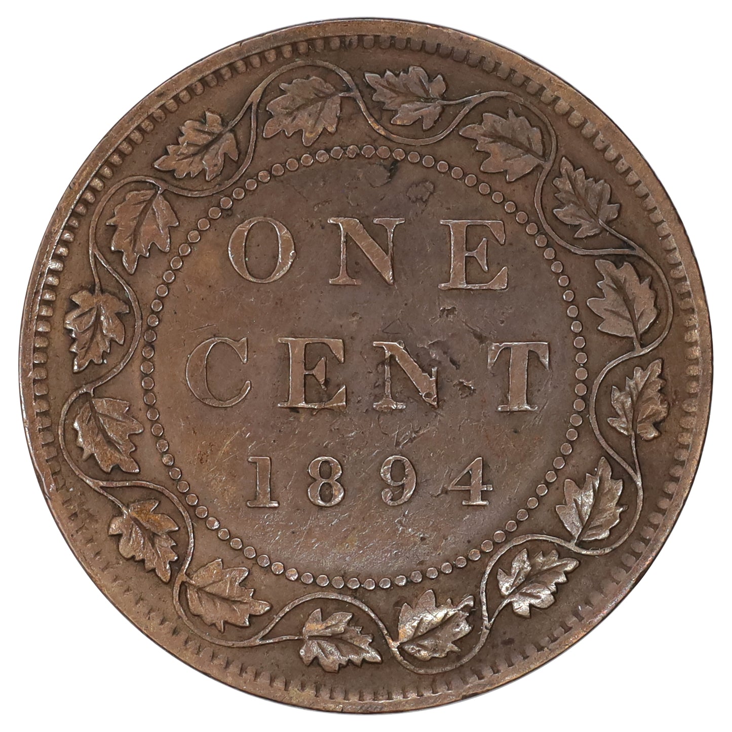 1894 Canada 1-cent Fine (F12) Scratched, marks, or impaired