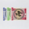 Lot of 3x Kyrgyzstan 1993 1, 10, 50 Tyiyn Banknotes, Pick #1, 2, & 3