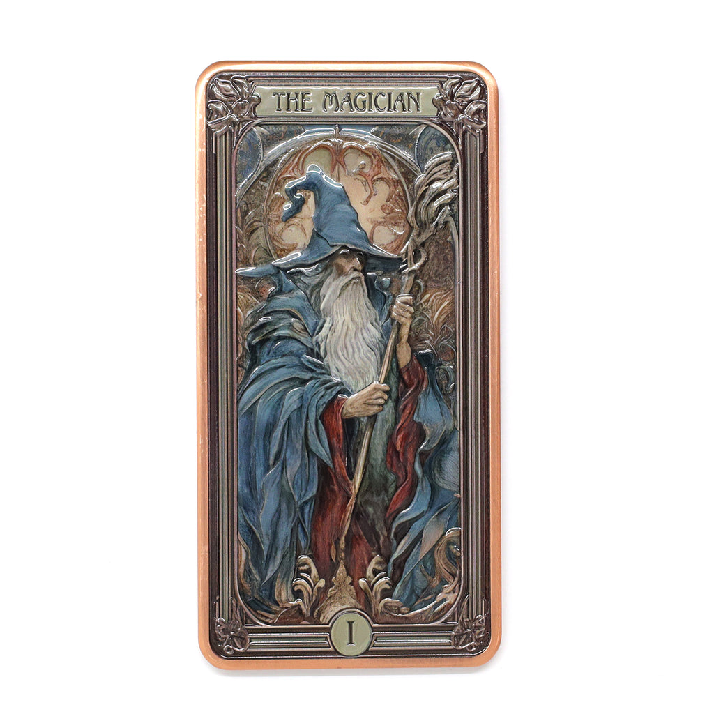 10oz Colourized .999 Copper Bar, "The Magician" (I) Tarot Card