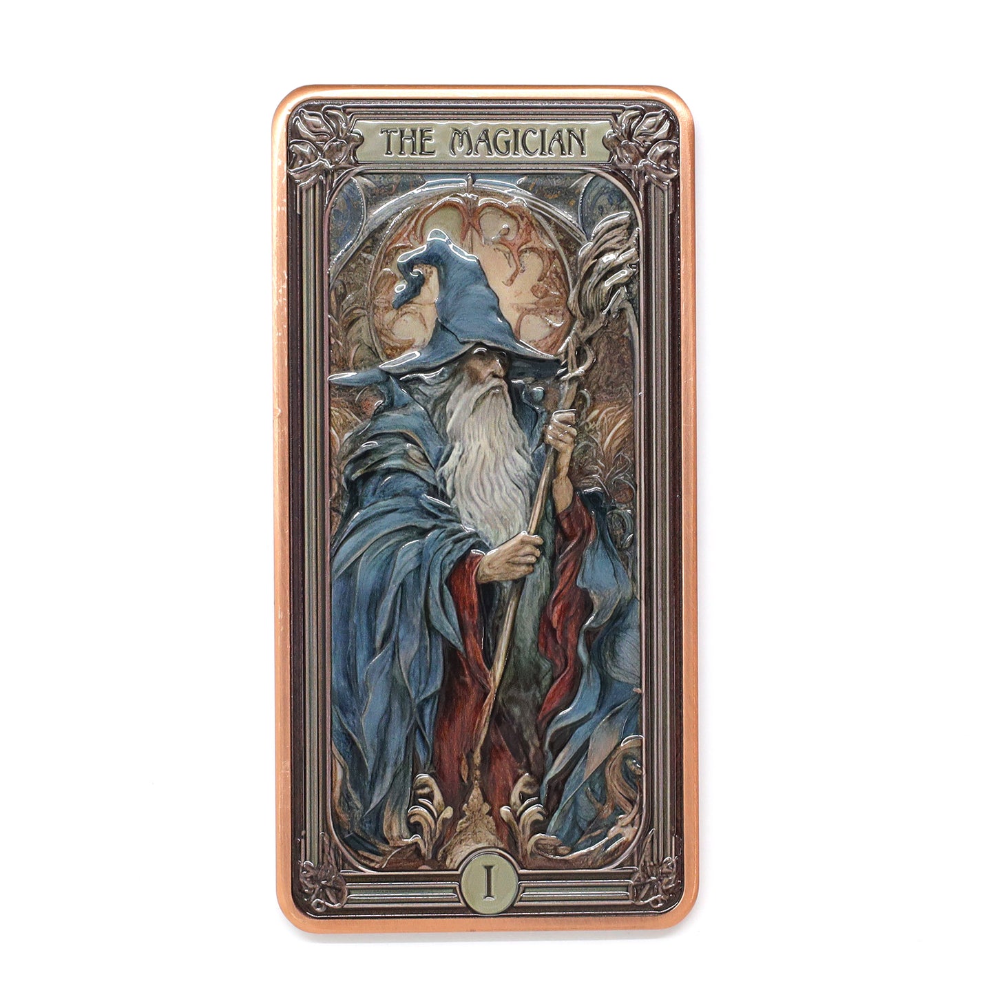 10oz Colourized .999 Copper Bar, "The Magician" (I) Tarot Card