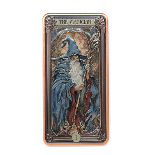 10oz Colourized .999 Copper Bar, "The Magician" (I) Tarot Card