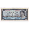1954 Canada $5 Note, Various Signature Combos, Very Fine (VF20) Tears, holes, or damaged