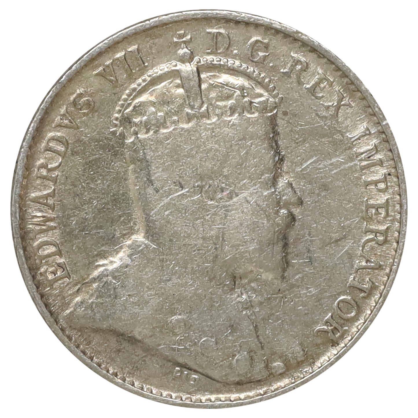 1902H Large H Canada 5-cents VG-F (VG10) Scratched, marks, or impaired