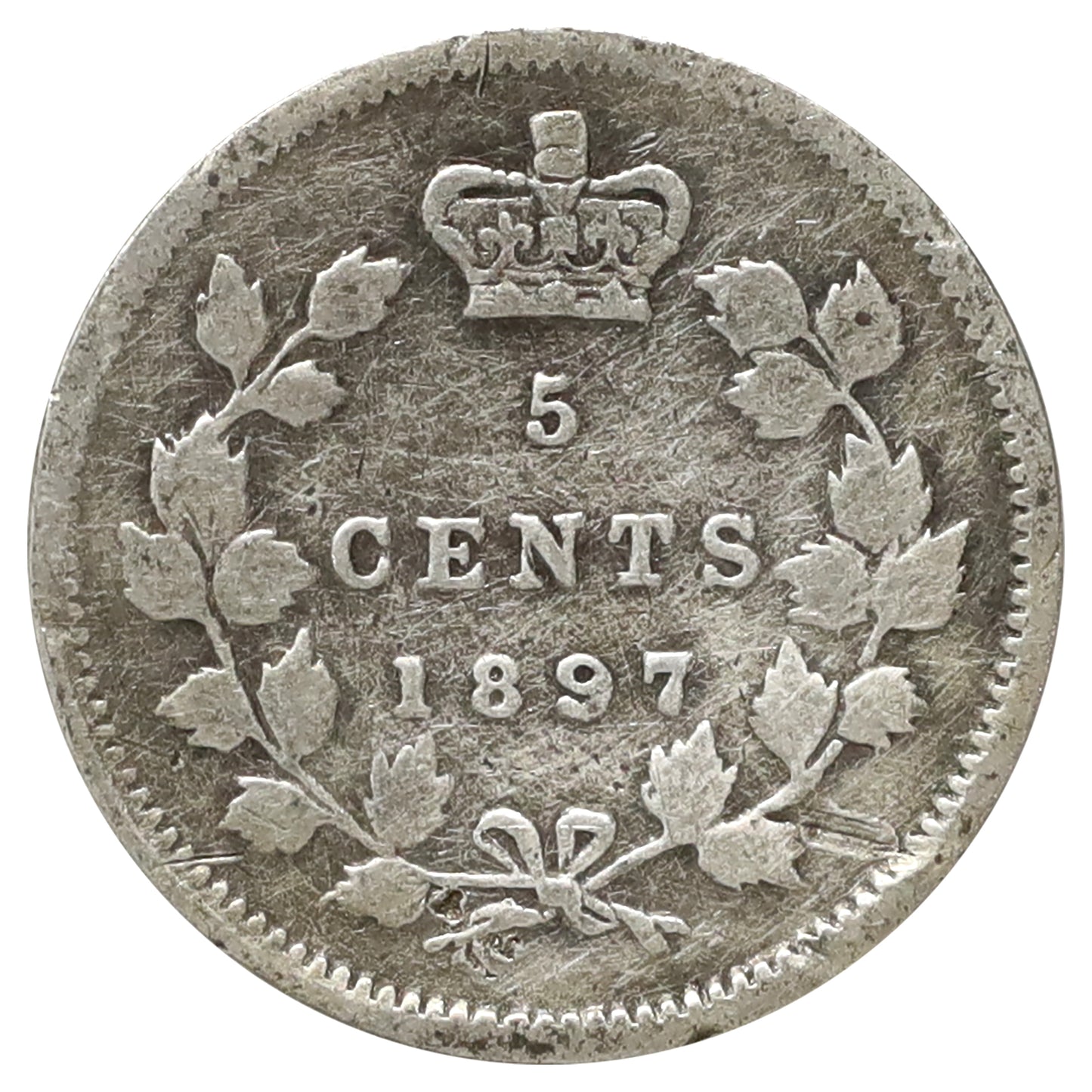 1897 Canada 5-cents G-VG (G6) Scratched, marks, or impaired