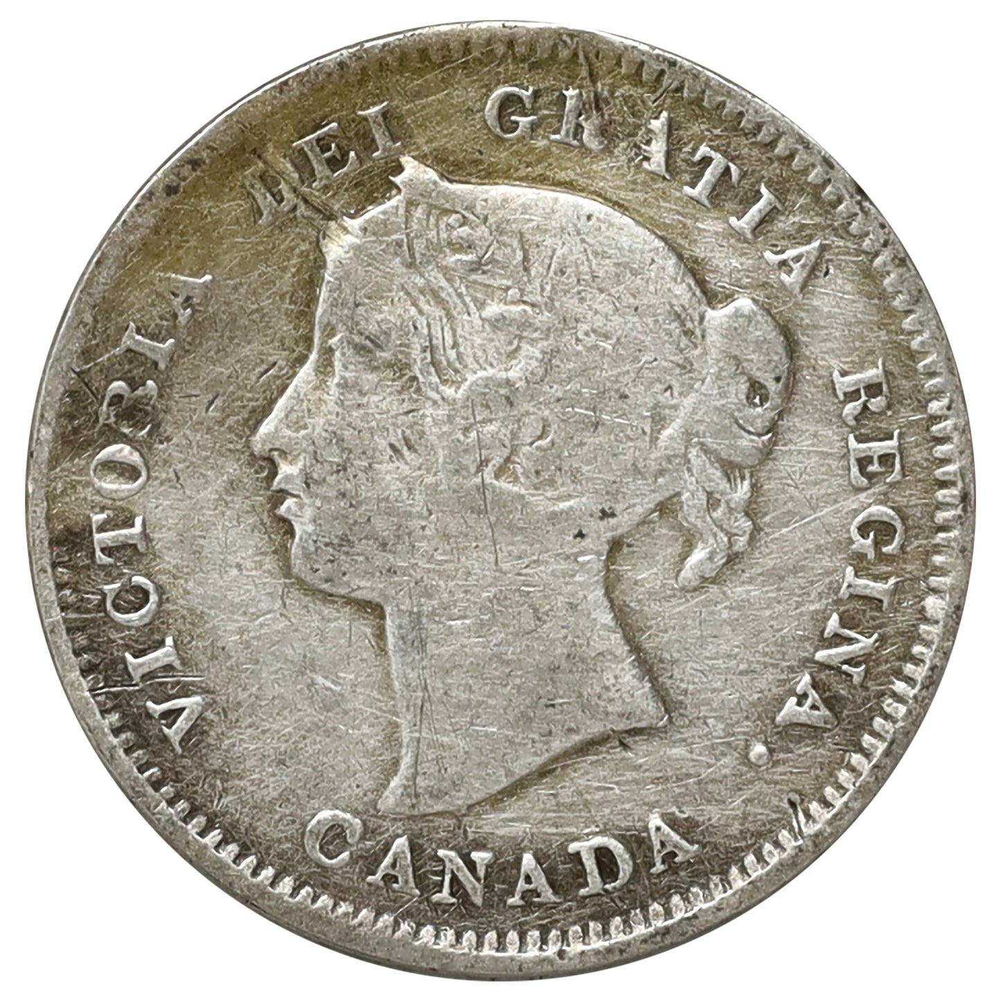 1897 Canada 5-cents G-VG (G6) Scratched, marks, or impaired
