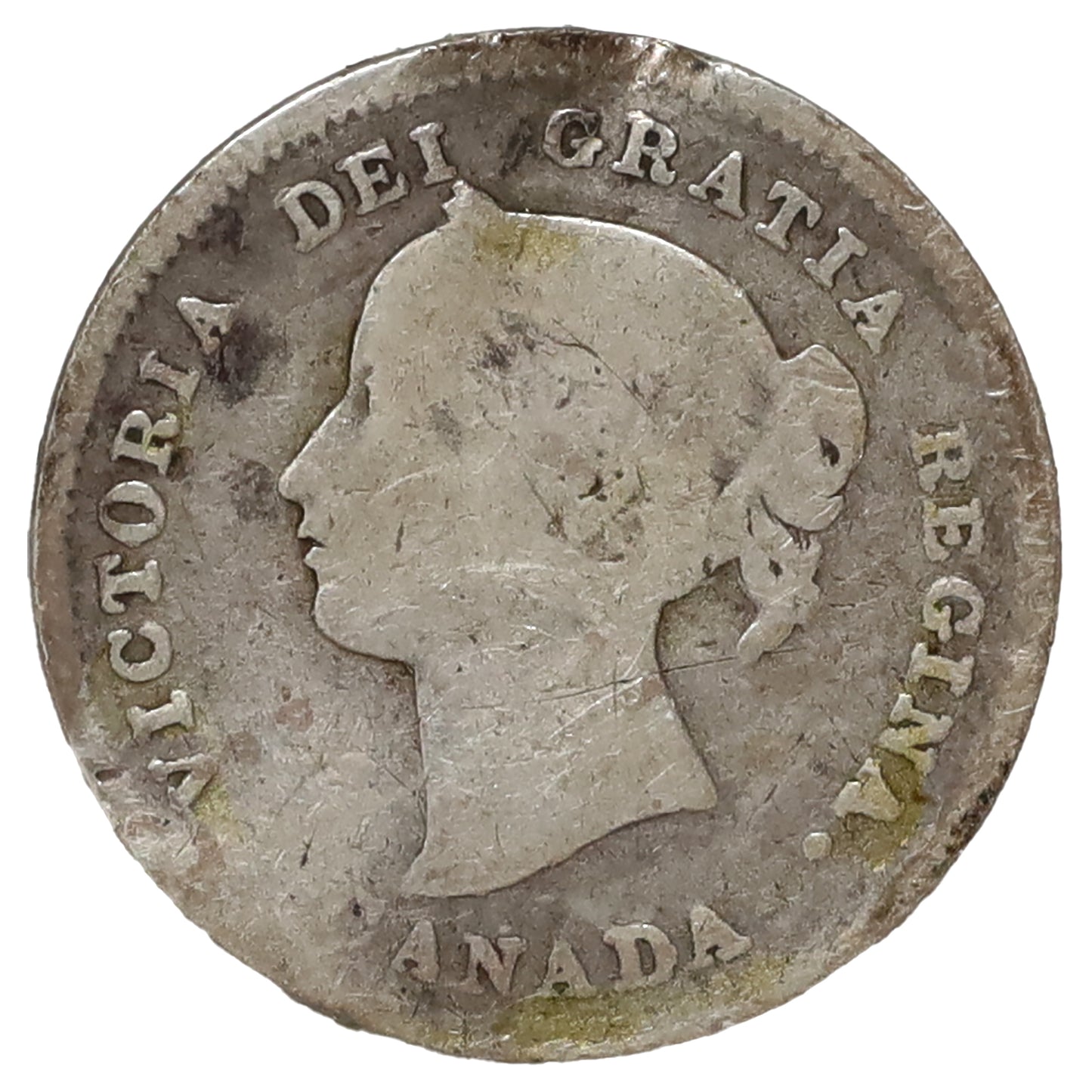 1900 Round 0's Canada 5-cents Good (G4) Scratched, marks, or impaired