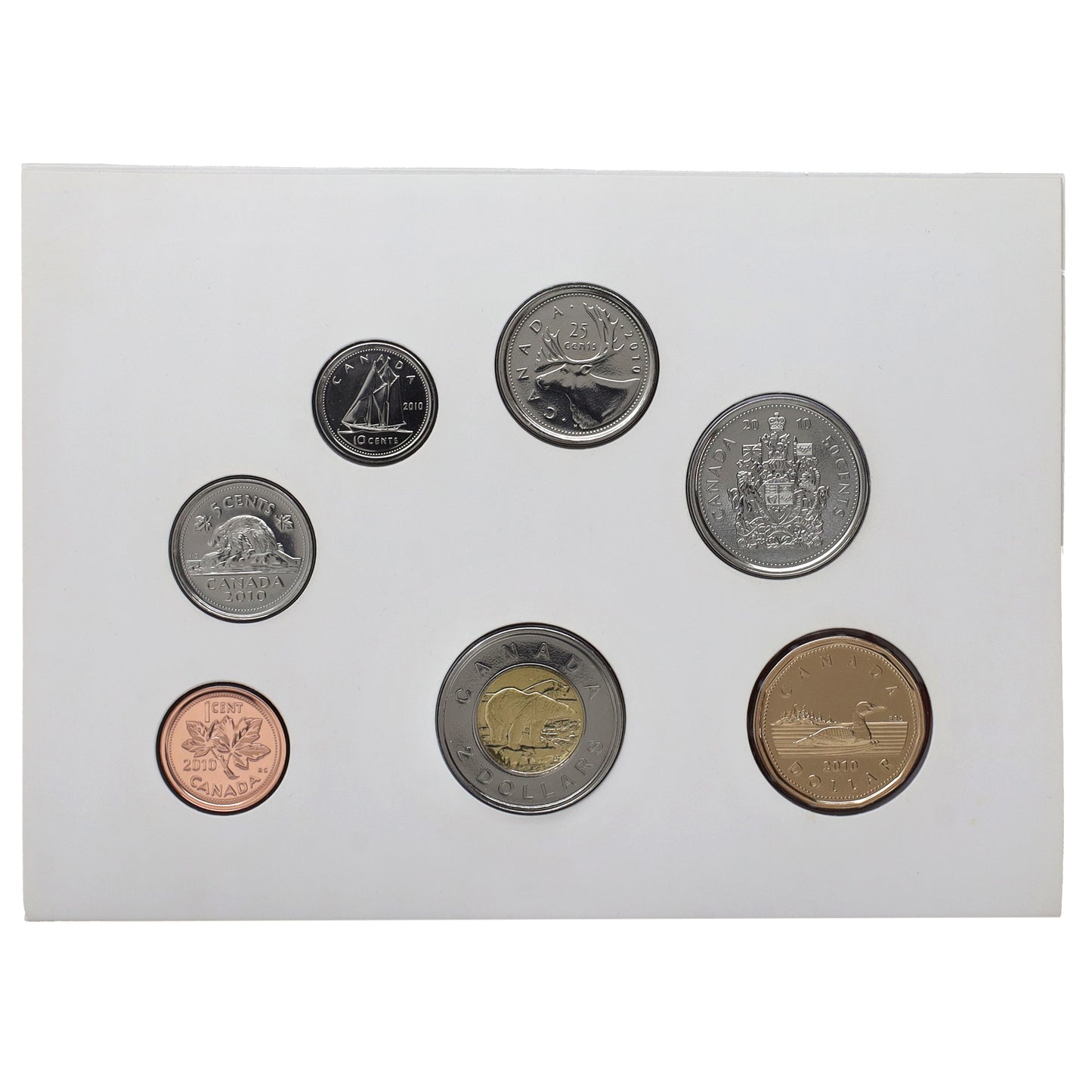2010 Canada Regular Uncirculated Proof Like Set (16 Serration) No outer sleeve