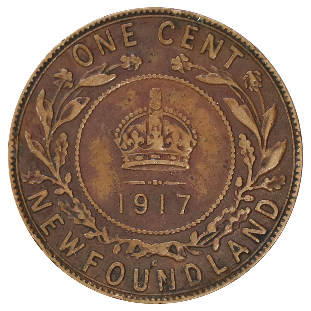 1917C Newfoundland 1-cent VG-F (VG10) Scratched, marks, or impaired