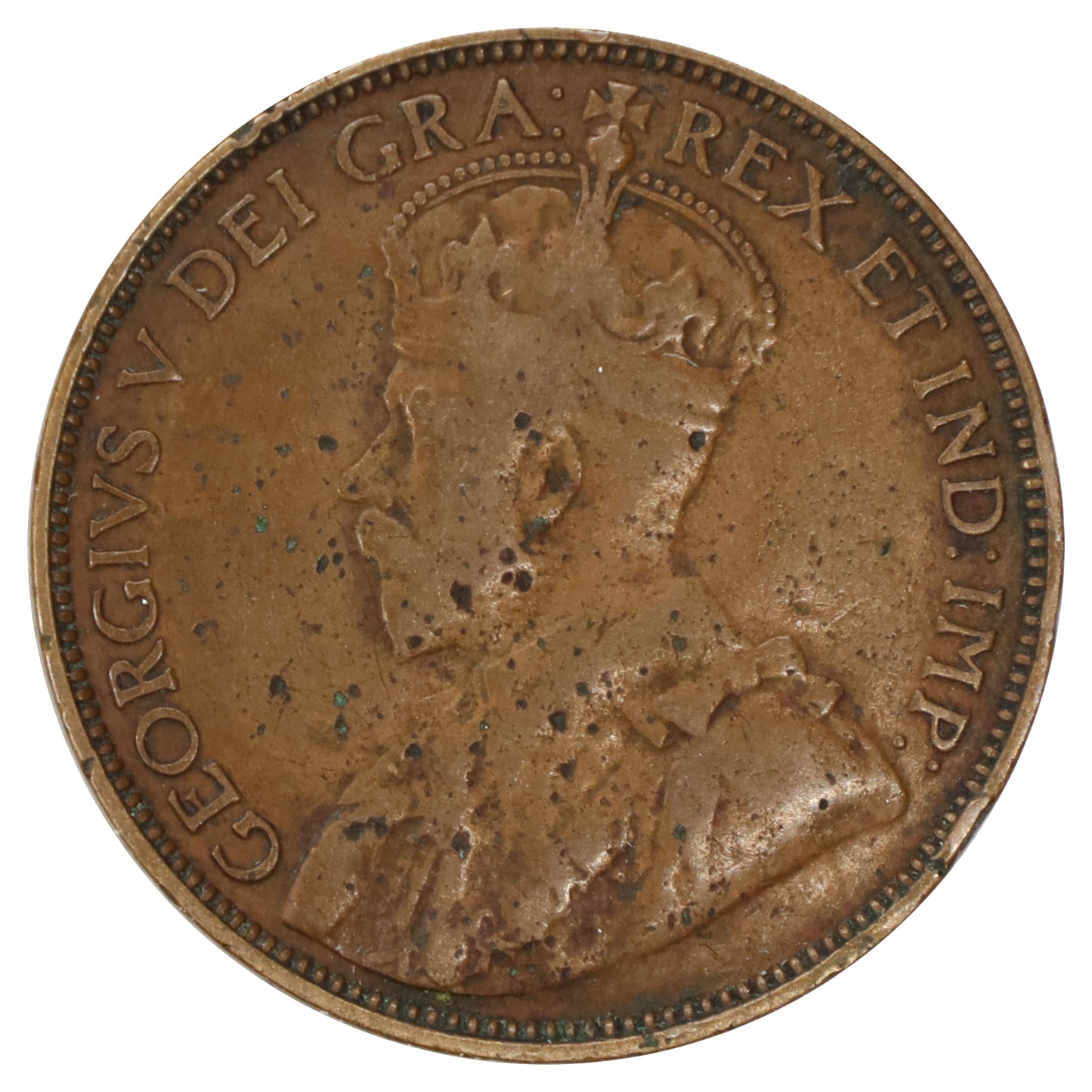 1917C Newfoundland 1-cent VG-F (VG10) Scratched, marks, or impaired