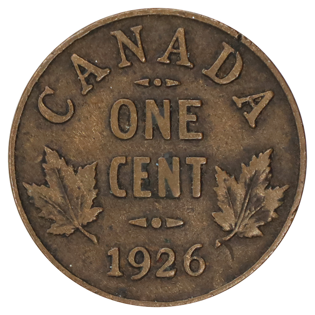 1926 Canada 1-cent F-VF (F15) Scratched, marks, or impaired