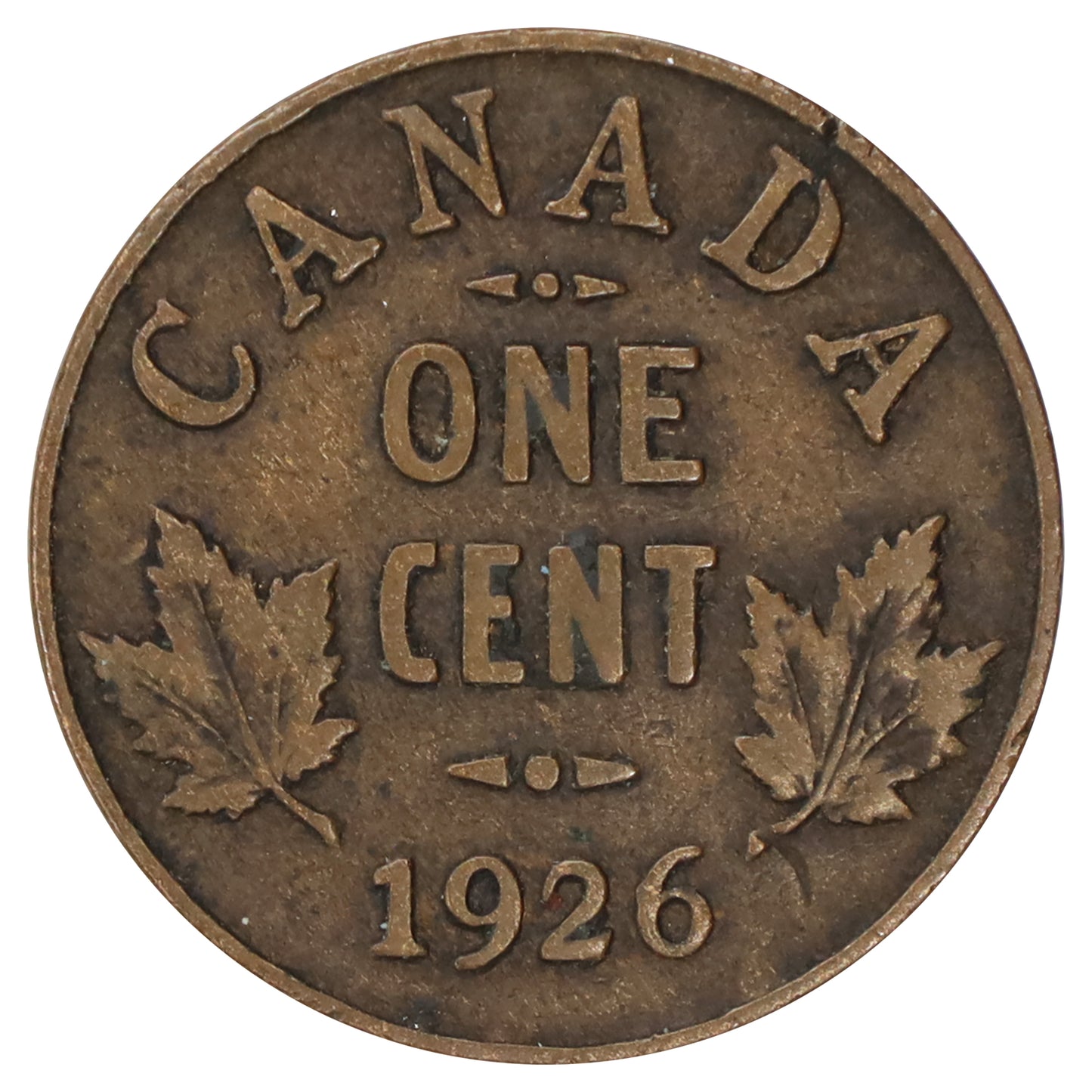 1926 Canada 1-cent F-VF (F15) Scratched, marks, or impaired