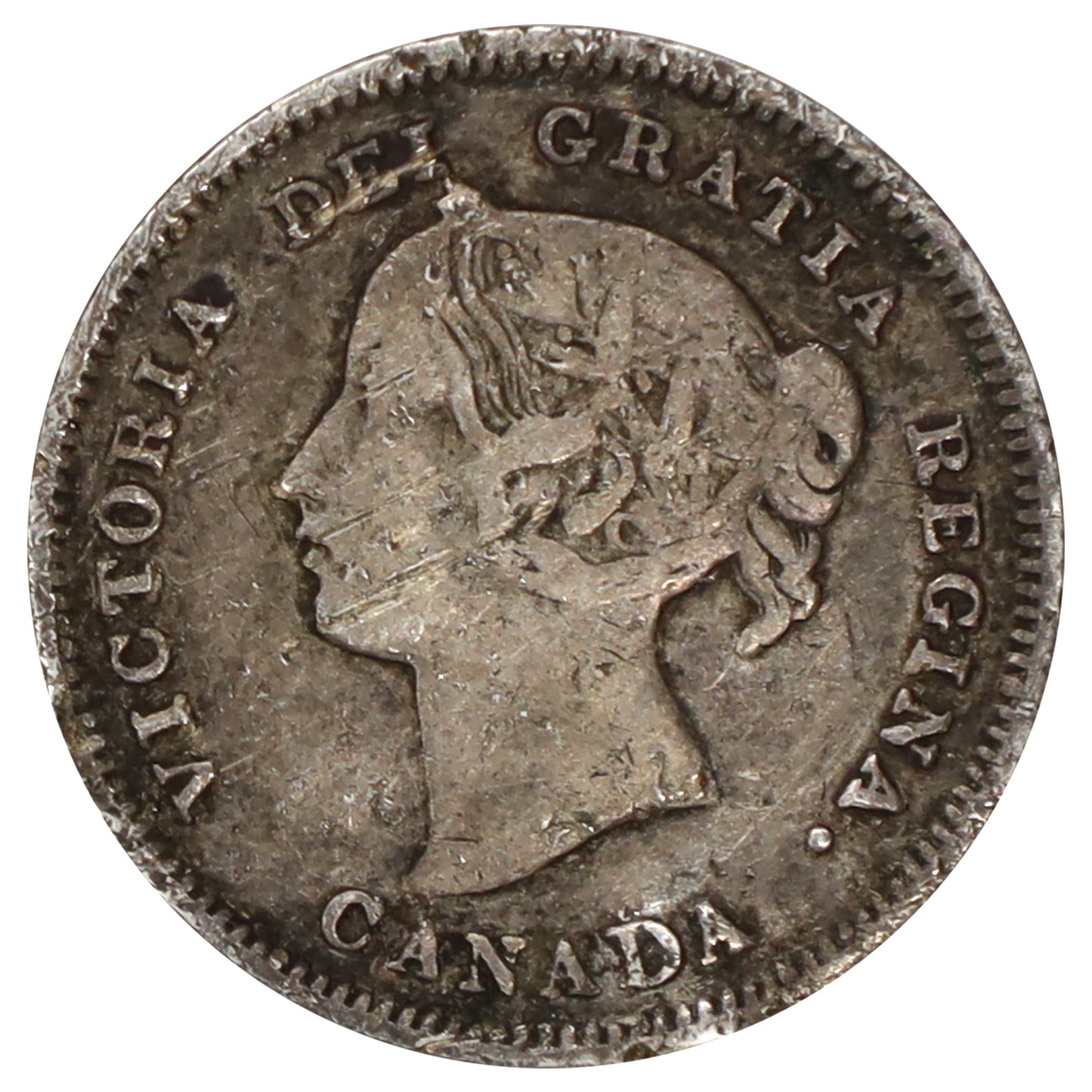 1901 Canada 5-cents VG-F (VG10) Scratched, marks, or impaired