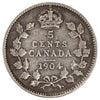 1904 Canada 5-cents Very Good (VG8) Scratched, marks, or impaired