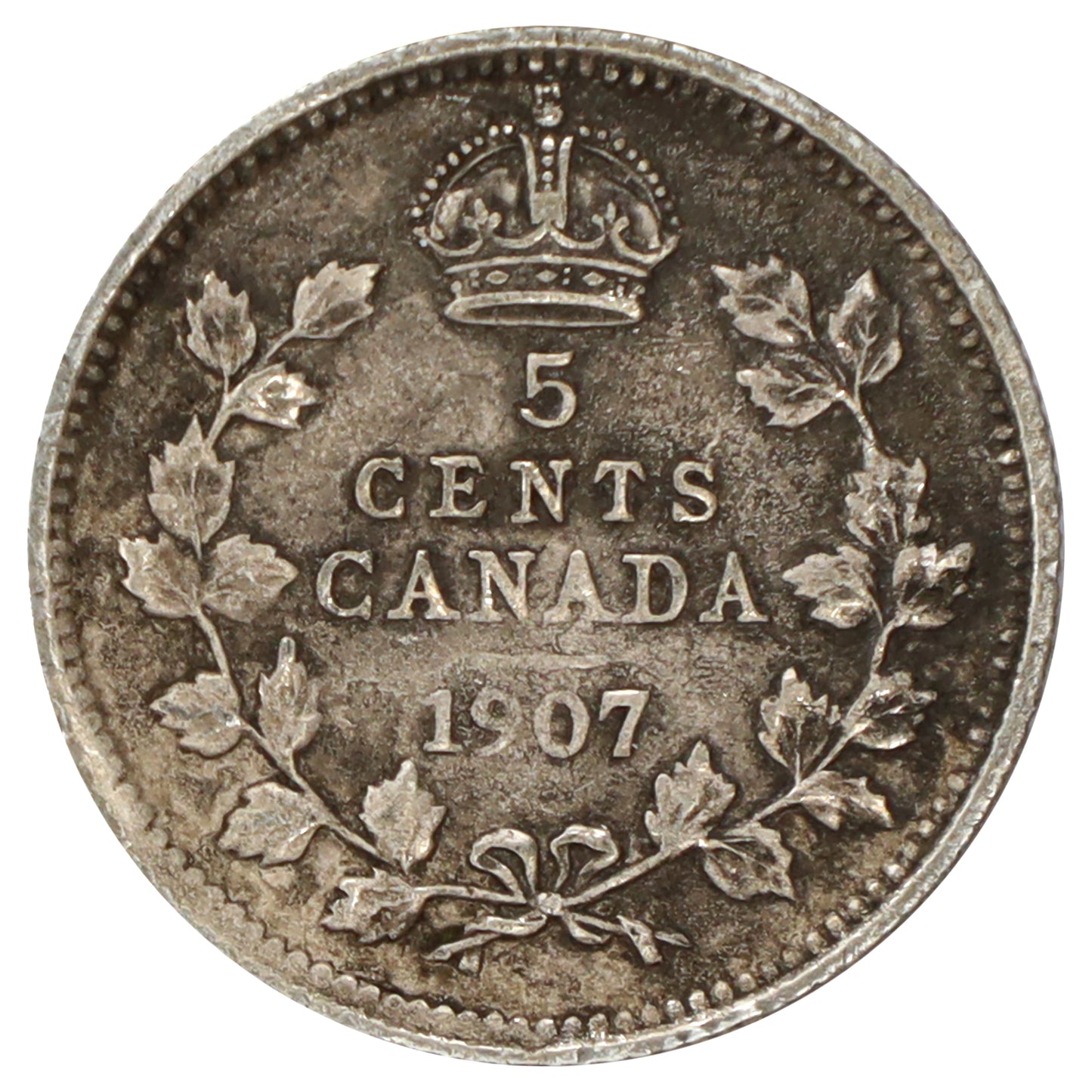 1907 Canada 5-cents VF-EF (VF30) Scratched, marks, or impaired