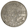 1927 Canada 5-cents F-VF (F15) Scratched, marks, or impaired