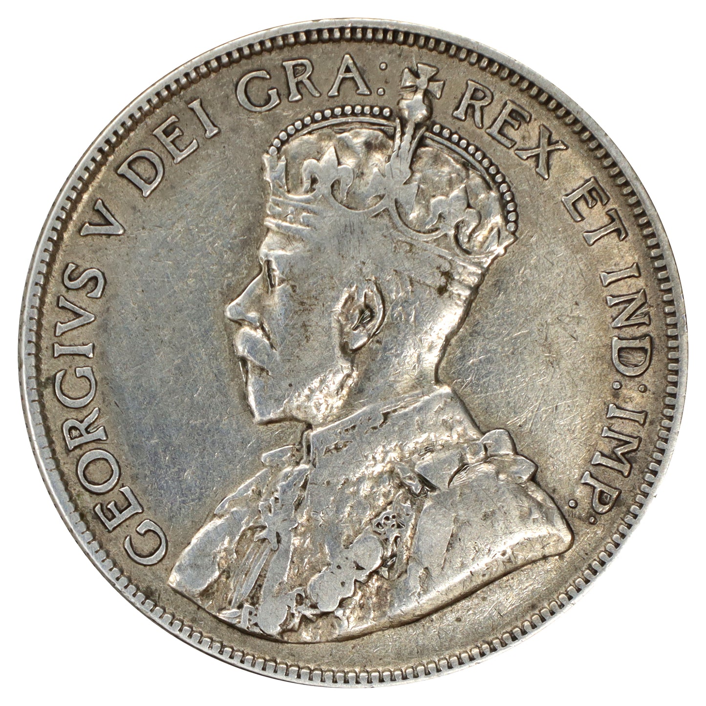 1929 Canada 50-cents F-VF (F15) Scratched, marks, or impaired