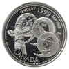 Error 1999 January Dot Canada 25-cents Variety