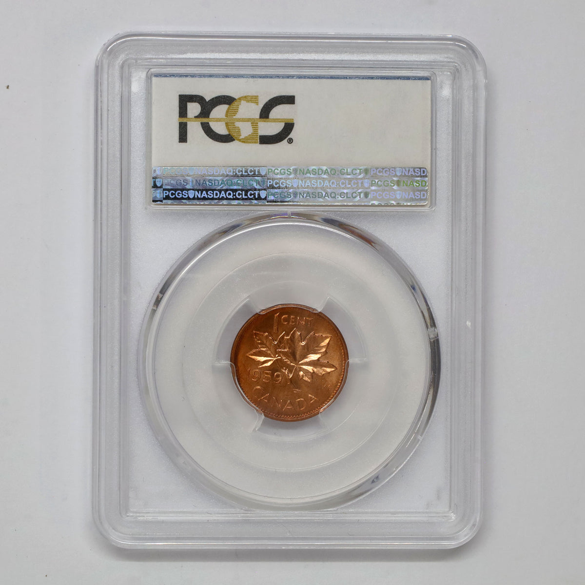 1959 Canada 1-cent PCGS Certified MS65 Red