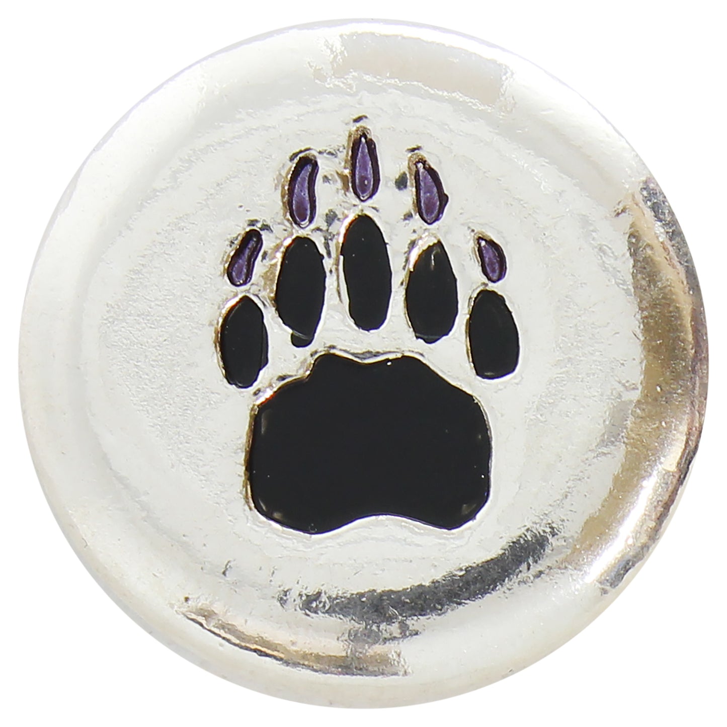 RSSC 1oz Enameled Black Bear Paw .999 Fine Silver Round (No Tax)