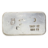 RSSC 3oz Wolf w Enameled Red Maple Leaf .999 Fine Silver Bar (No Tax) Scratches