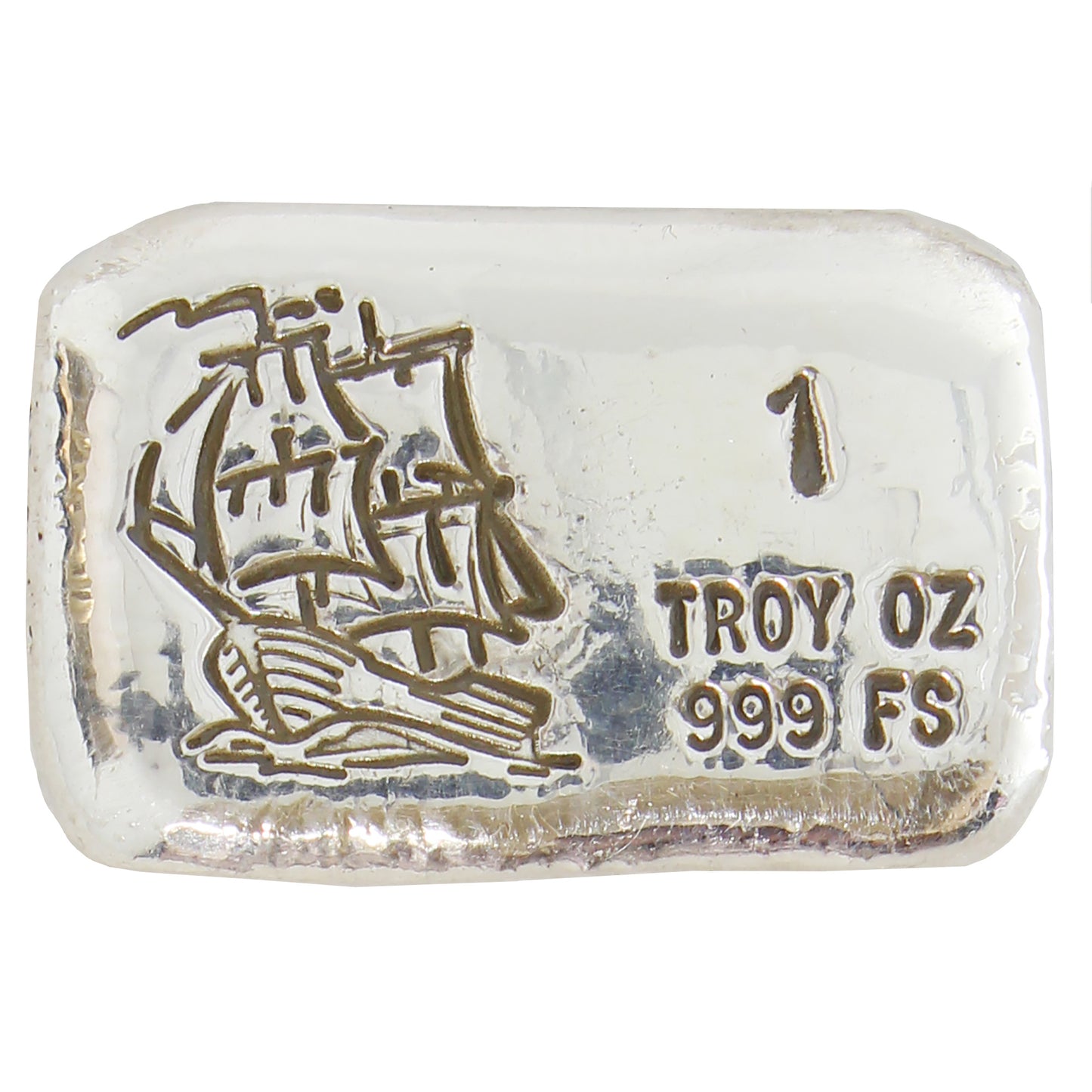 RSSC 1oz Ship .999 Fine Silver Bar (No Tax)Toning/Hairline Scr.