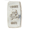 RSSC 1/2oz Skull & Crossbones .999 Fine Silver Bar (No Tax) Scr/Lightly Toned