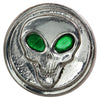 RSSC 1oz Alien w Enameled Green Eyes .999 Silver Round (No Tax) Hairline Scr/Toning